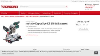 
                            11. metabo Kappsäge KS 216 M Lasercut bei BAUHAUS kaufen