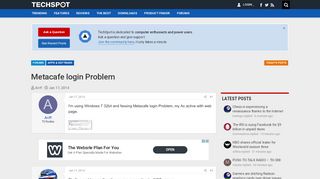 
                            11. Metacafe login Problem - TechSpot Forums