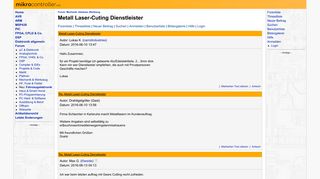 
                            7. Metall Laser-Cuting Dienstleister - Mikrocontroller.net