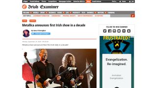 
                            9. Metallica announces first Irish show in a decade | Irish Examiner
