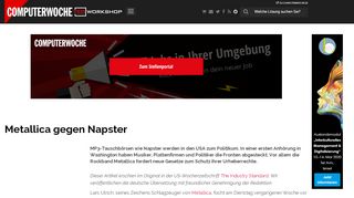 
                            6. Metallica gegen Napster - TecChannel Workshop