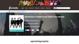 
                            13. Metallica tickets and 2019 tour dates - Skiddle.com