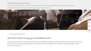 
                            11. MetallRente betriebliche Altersvorsorge - Swiss Life WebOffice