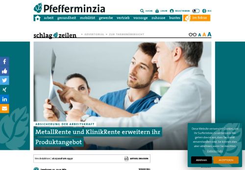 
                            10. MetallRente und KlinikRente erweitern ihr Produktangebot ...