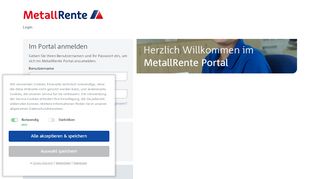 
                            12. Metallrente.info: Login - MetallRente Portal