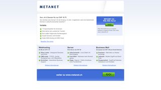 
                            12. METANET AG Zürich - Schweizer Webhosting und Domains - .ch ...