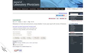 
                            12. Metastasis of renal cell carcinoma to urinary bladder: A rare case ...