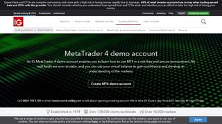 
                            11. MetaTrader 4 demo account | Try out free MT4 demo | IG UK - IG.com