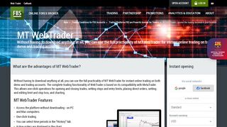 
                            4. Metatrader WebTrader Platform - FBS