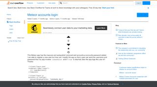 
                            9. Meteor accounts login - Stack Overflow