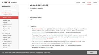 
                            9. Meteor Changelog | Meteor API Docs