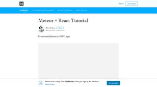 
                            12. Meteor + React Tutorial – codeburst
