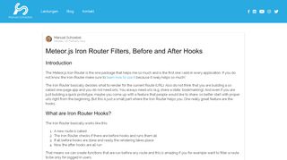 
                            11. Meteor.js Iron Router Filters, Before and After Hooks | Manuel Schoebel