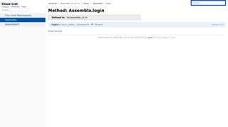 
                            6. Method: Assembla.login — Documentation for assembla_cli (0.0.2)