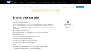 
                            12. Method does not exist - archive SAP