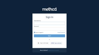 
                            1. Method Sign In | Online Software - Method:CRM