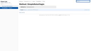 
                            10. Method: SimpleNote#login — Documentation for simplenote (0.2.1)