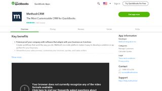 
                            8. Method:CRM | QuickBooks App Store