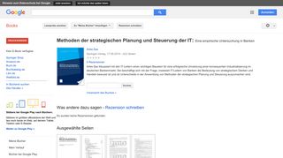 
                            8. Methoden der strategischen Planung und Steuerung der IT: Eine ...