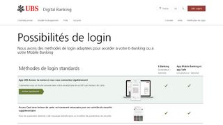 
                            11. Méthodes de login à UBS e-banking | UBS Suisse