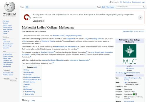 
                            10. Methodist Ladies' College, Melbourne - Wikipedia