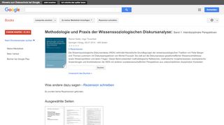 
                            6. Methodologie und Praxis der Wissenssoziologischen Diskursanalyse: ... - Google Books-Ergebnisseite