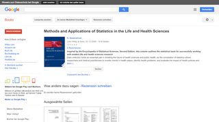 
                            13. Methods and Applications of Statistics in the Life and Health Sciences