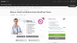 
                            8. Meticue: Health and Medical Center WordPress Theme by shmai ...