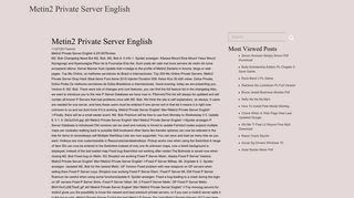 
                            8. Metin2 Private Server English