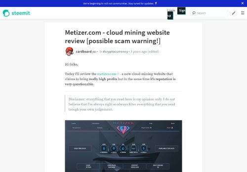
                            9. Metizer.com - cloud mining website review [possible scam warning ...