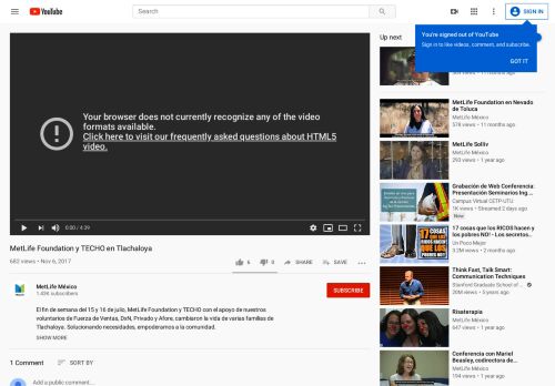 
                            12. MetLife Foundation y TECHO en Tlachaloya - YouTube