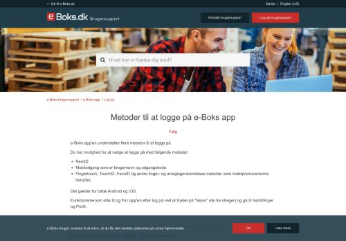 
                            6. Metoder til at logge på e-Boks app – e-Boks brugersupport