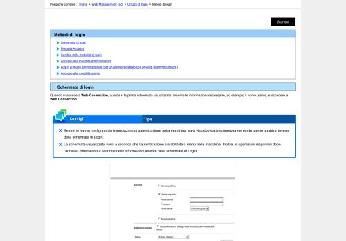 
                            7. Metodi di login - Konica Minolta