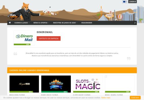 
                            11. Método de pagamento DineroMail no casino online - VegasMaster