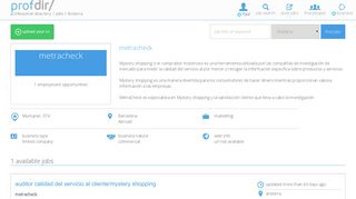 
                            7. MetraCheck, company description and jobs