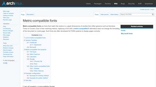
                            11. Metric-compatible fonts - ArchWiki