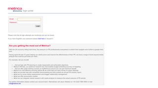 
                            13. Metrica Login Portal