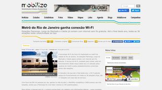 
                            3. Metrô do Rio de Janeiro ganha conexão Wi-Fi - Mobilize Brasil