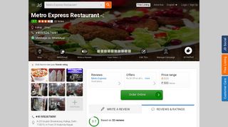 
                            10. Metro Express Restaurant, Kalkaji, Delhi - Home Delivery Restaurants ...
