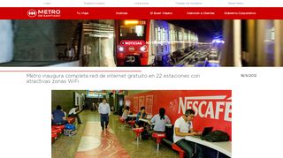 
                            8. Metro inaugura completa red de internet gratuito en 22 estaciones con ...