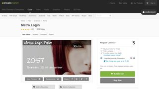 
                            5. Metro Login by klerith | CodeCanyon