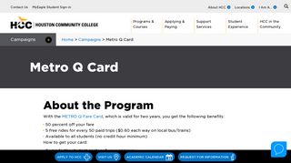 
                            12. Metro Q Card | Houston Community College - HCC