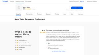 
                            8. Metro Water Careers and Employment | Indeed.com