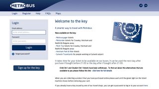 
                            4. Metrobus Smartcard: Login to the key