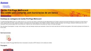 
                            1. Metrocard - Acesso