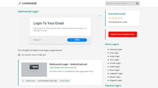 
                            7. Metromail Login