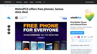 
                            12. MetroPCS offers free phones, bonus data deal | WhistleOut