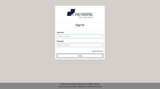 
                            5. Metropol Analytics: Login