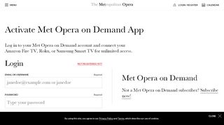 
                            5. Metropolitan Opera | App Login