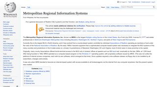 
                            5. Metropolitan Regional Information Systems - Wikipedia